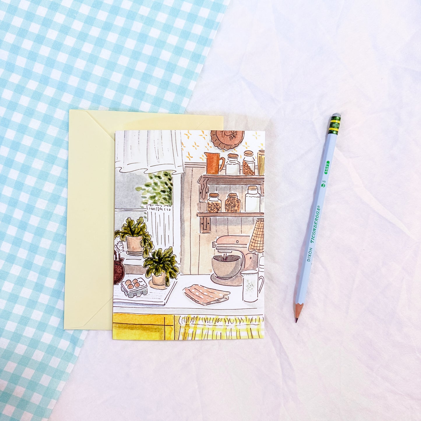 "Sunshine Kitchen" 5x7 BLANK Greeting Card / Fine Art Print