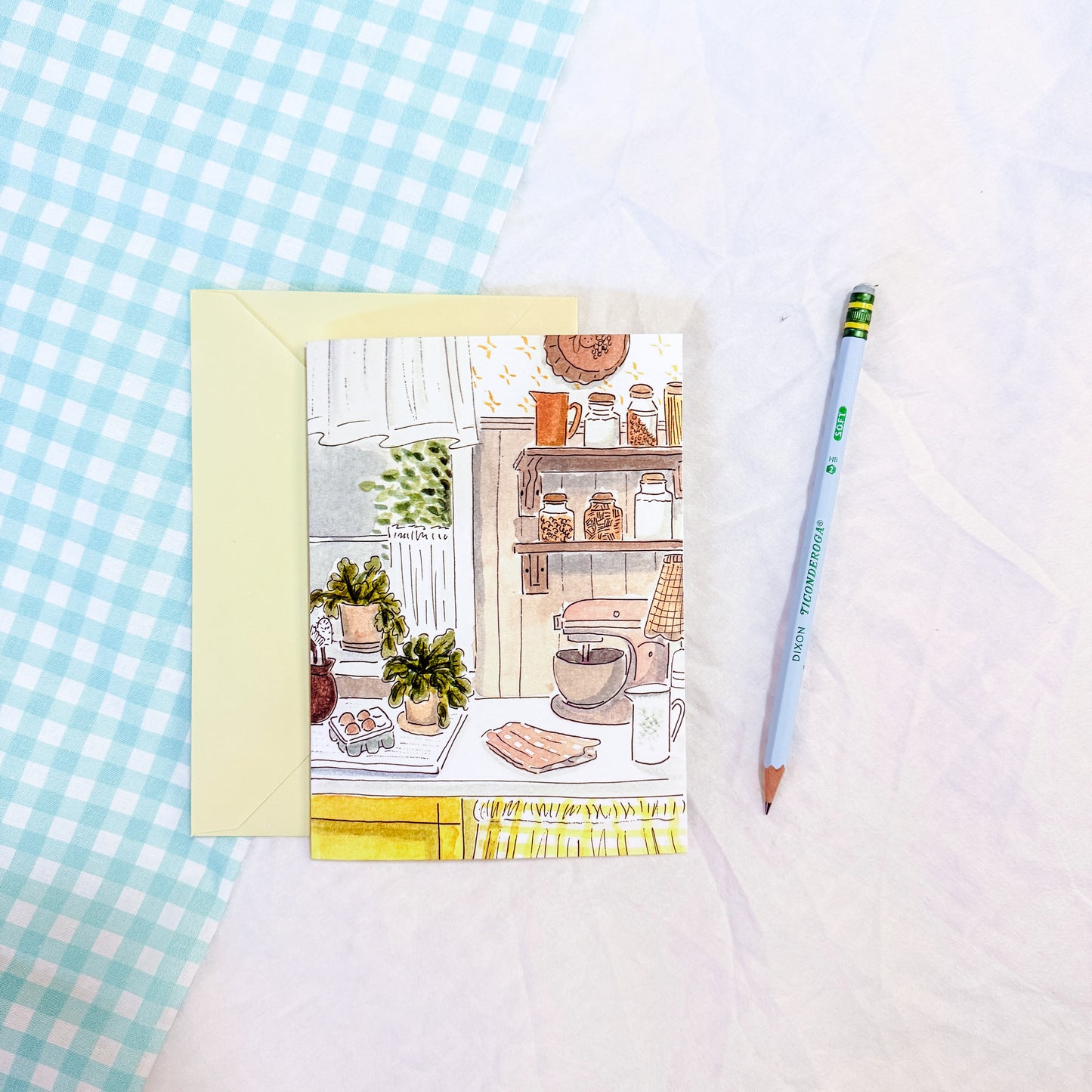 "Sunshine Kitchen" 5x7 BLANK Greeting Card / Fine Art Print