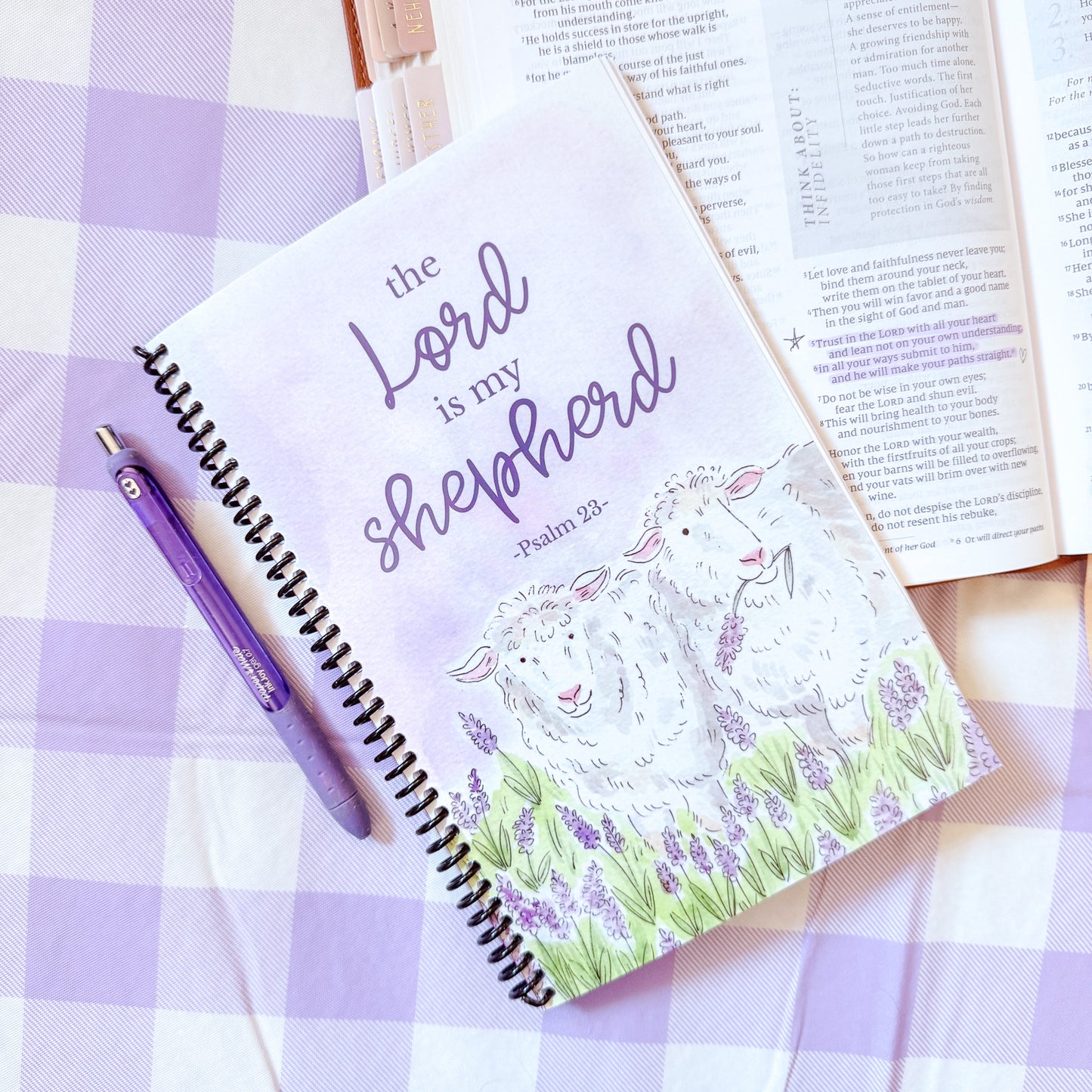 "Lavender Sheep" Church Notes & Prayer Journal