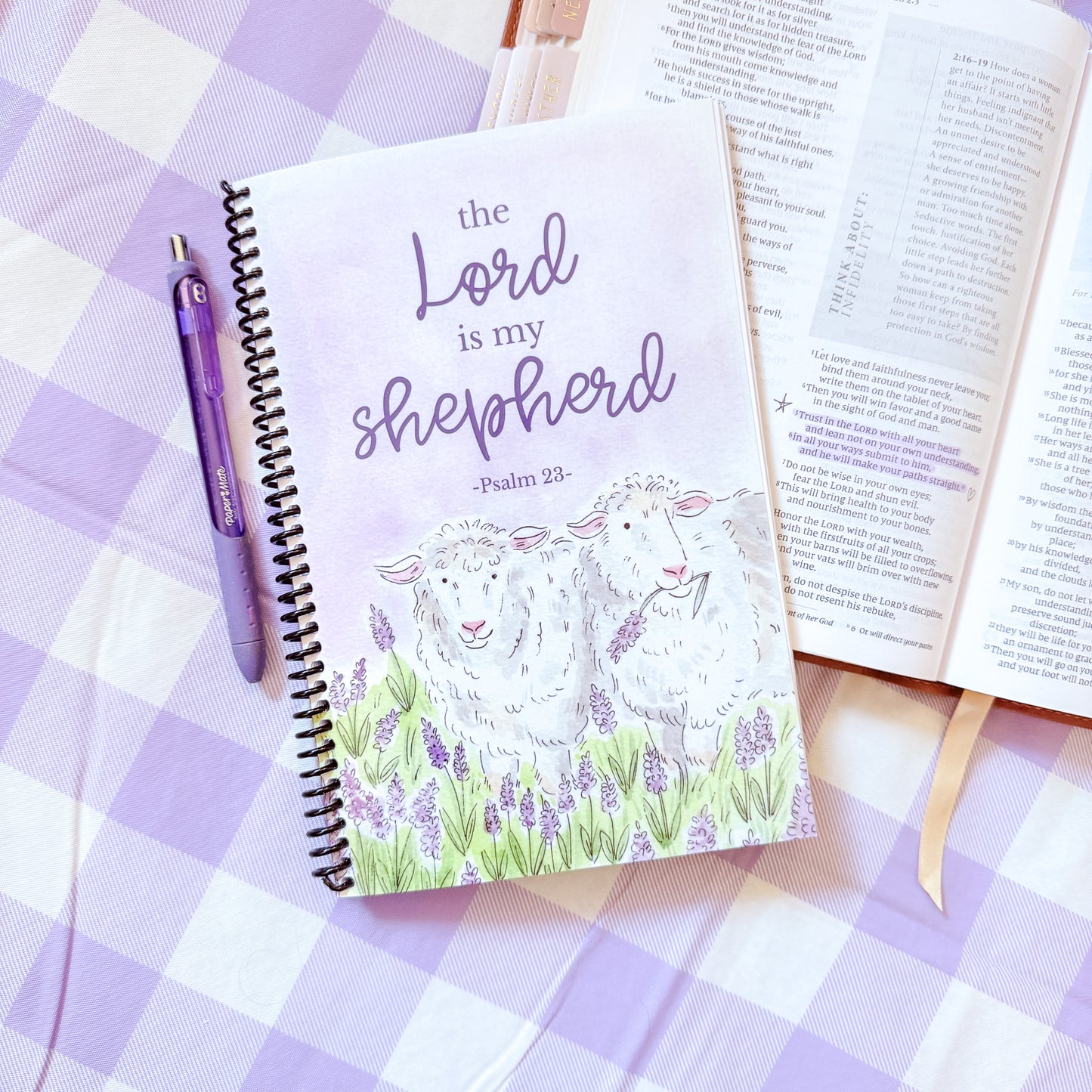 "Lavender Sheep" Church Notes & Prayer Journal