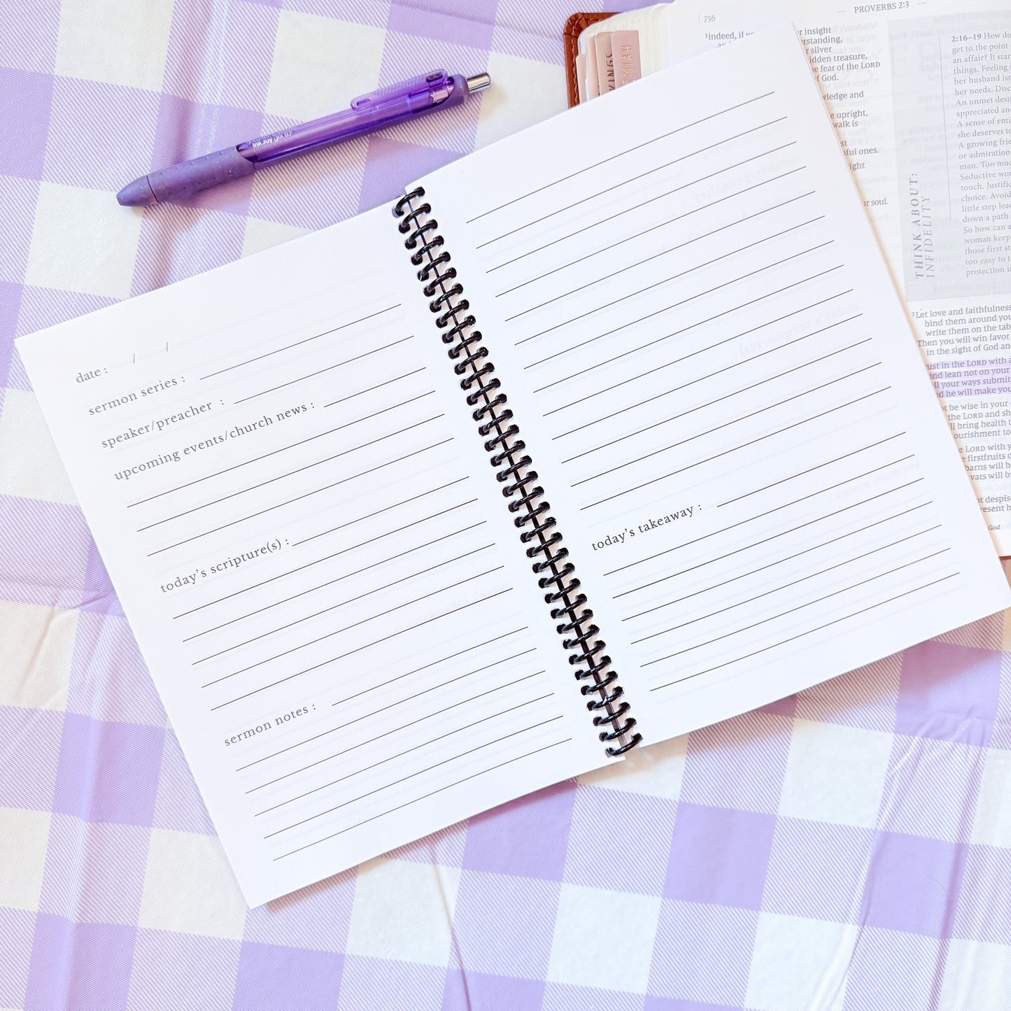 "Lavender Sheep" Church Notes & Prayer Journal