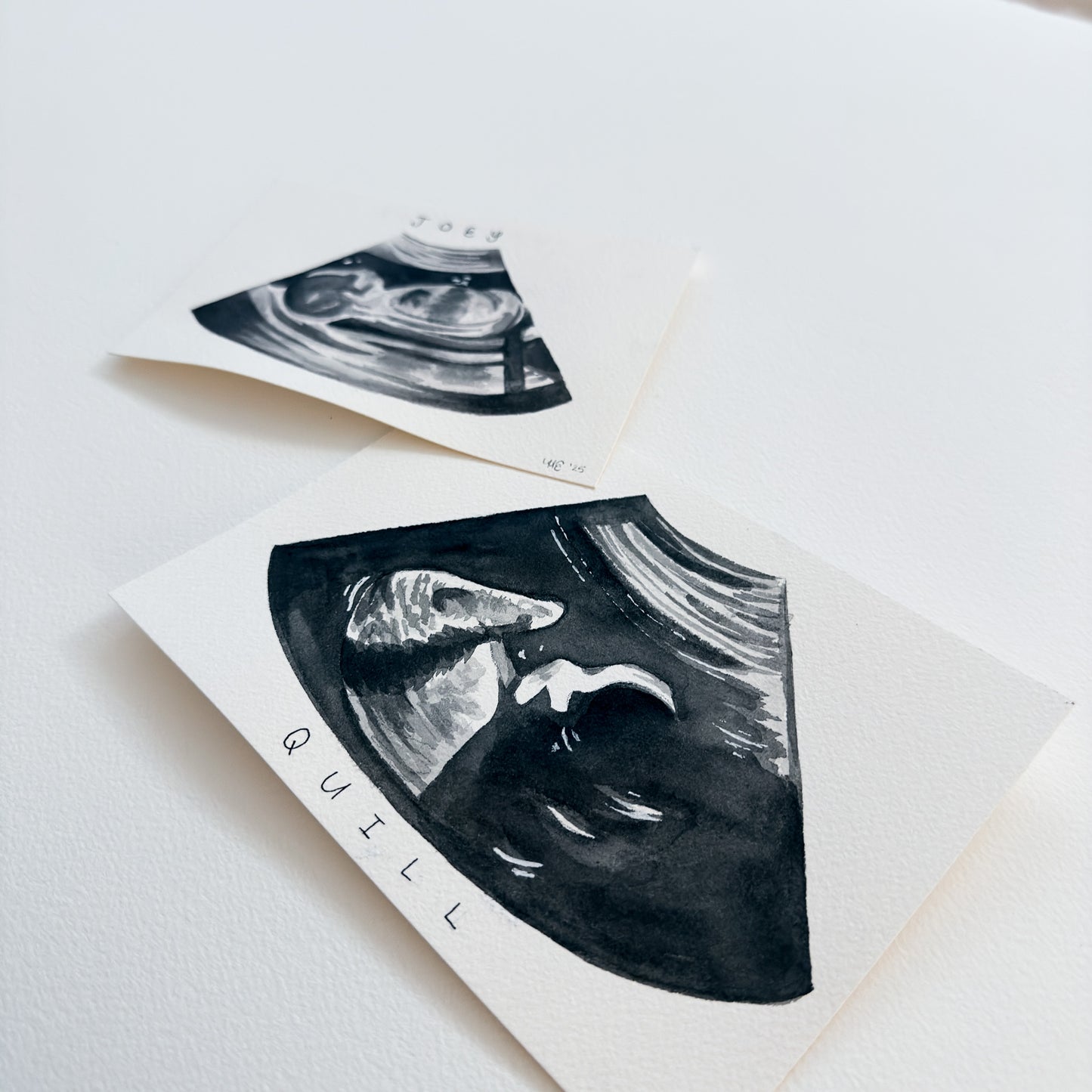 Custom Sonogram Watercolor Painting