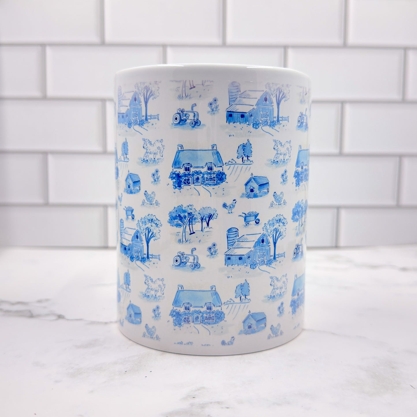 "Farm Life" White Ceramic Mug