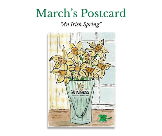 Postcard Pals Club! - A unique watercolor postcard mailed to you every month!