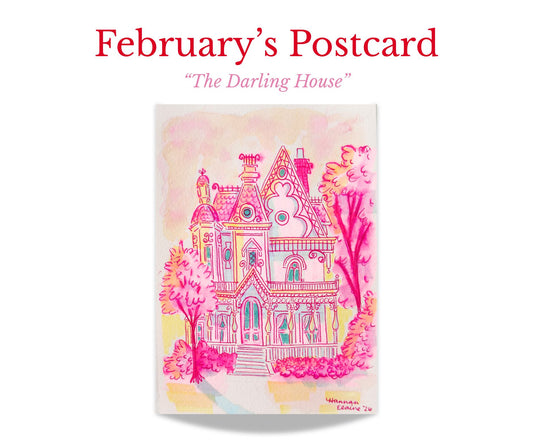 Postcard Pals Club! - A unique watercolor postcard mailed to you every month!