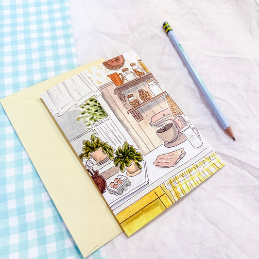 "Sunshine Kitchen" 5x7 BLANK Greeting Card / Fine Art Print