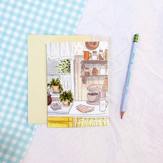 "Sunshine Kitchen" 5x7 BLANK Greeting Card / Fine Art Print