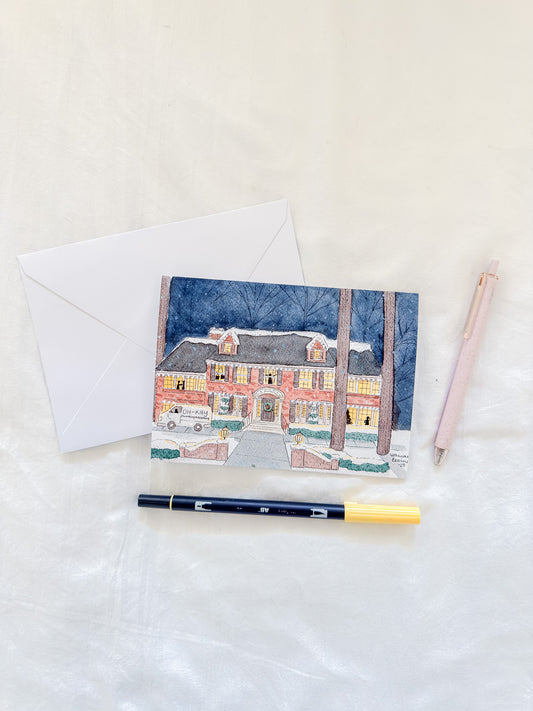 "Home Alone" 5x7 BLANK Greeting Card / Fine Art Print