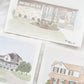Custom Home Watercolor Artwork