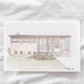 Custom Home Watercolor Artwork