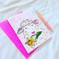 "Daffodil Sheep" 5x7 BLANK Greeting Card / Fine Art Print