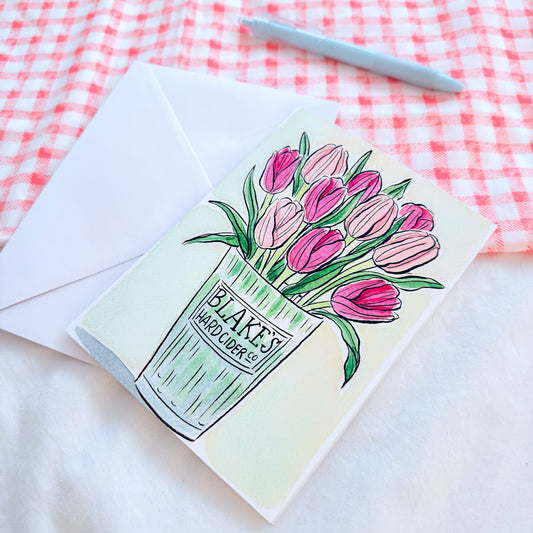 "Blake's Tulips" 5x7 BLANK Greeting Card / Fine Art Print