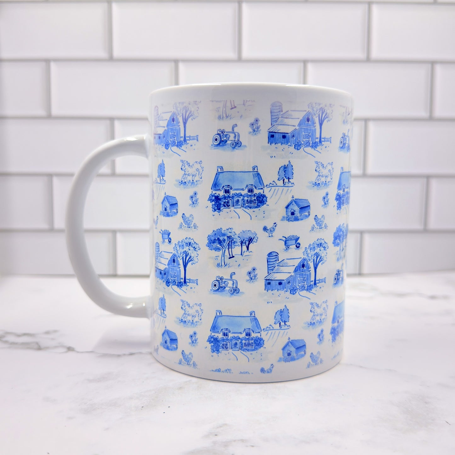 "Farm Life" White Ceramic Mug