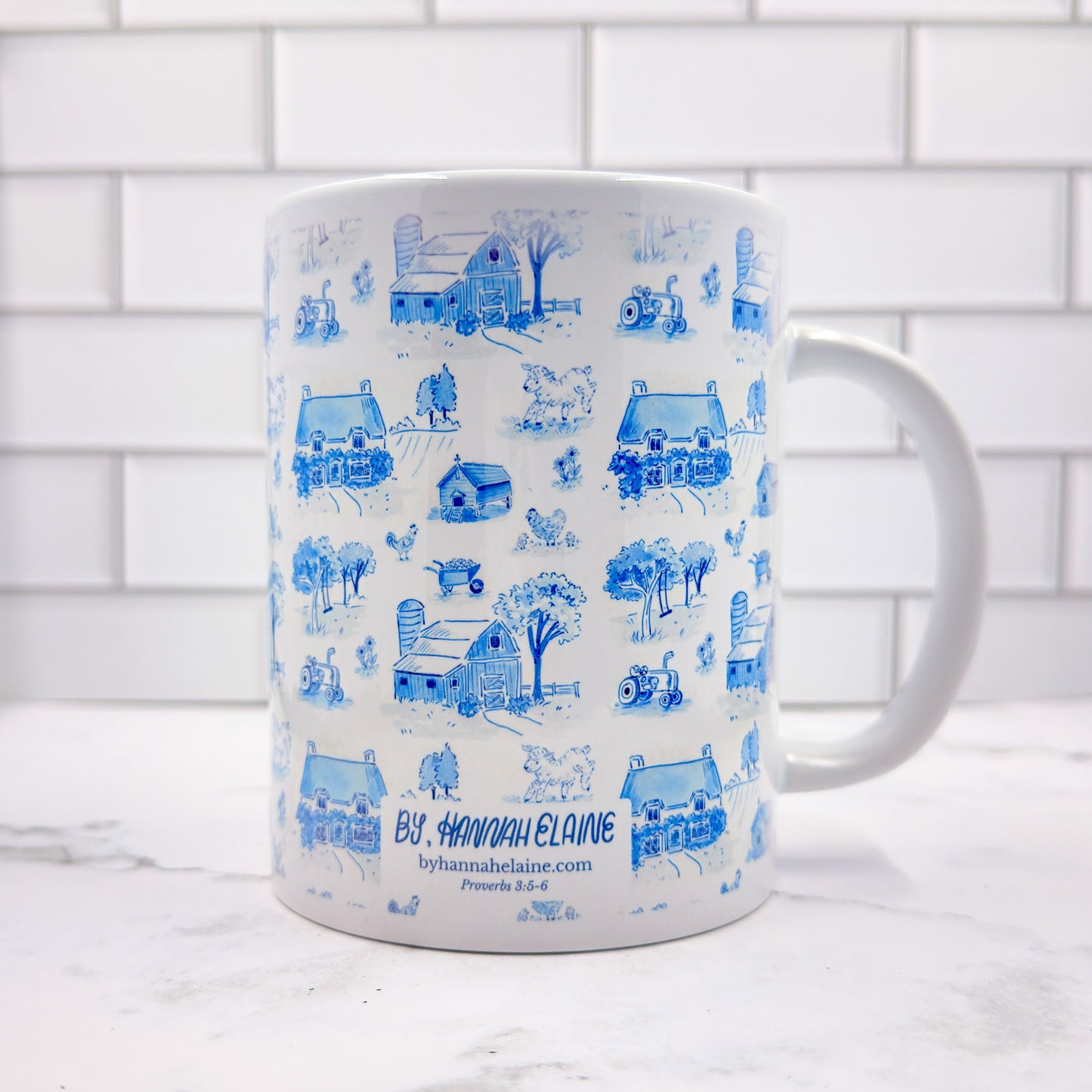 "Farm Life" White Ceramic Mug