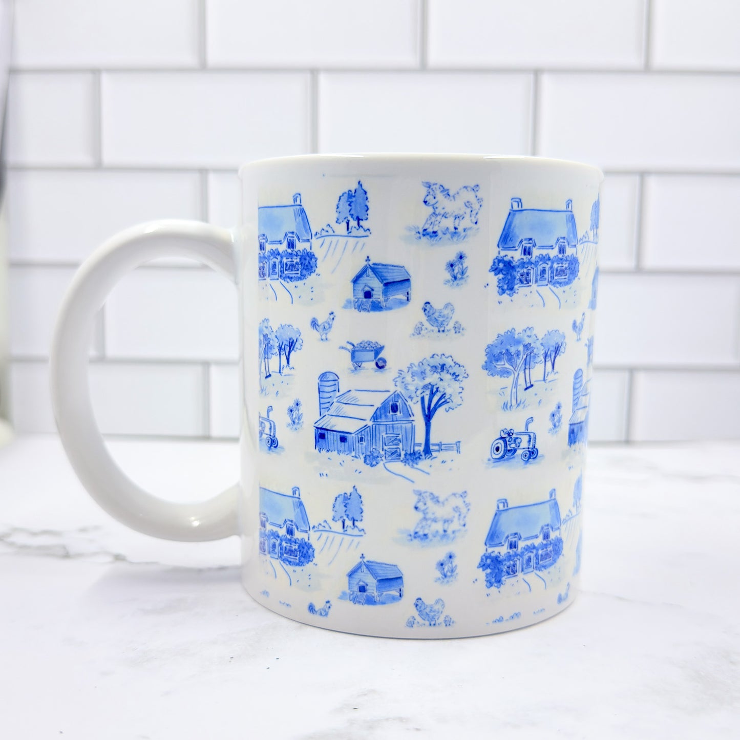 "Farm Life" White Ceramic Mug