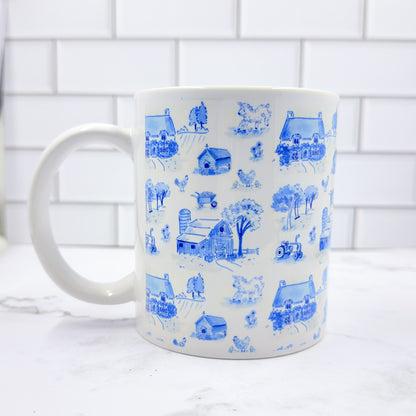 "Farm Life" White Ceramic Mug