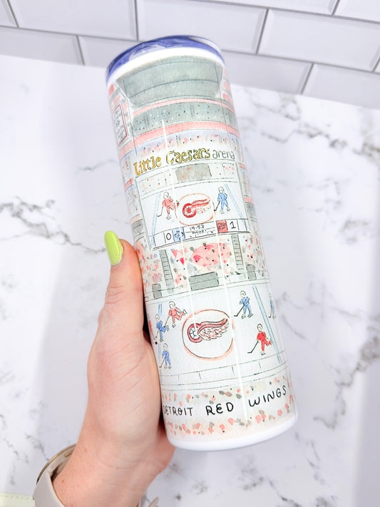 "Red Wings at LCA" 20z Metal Skinny Tumbler w/ Metal Straw