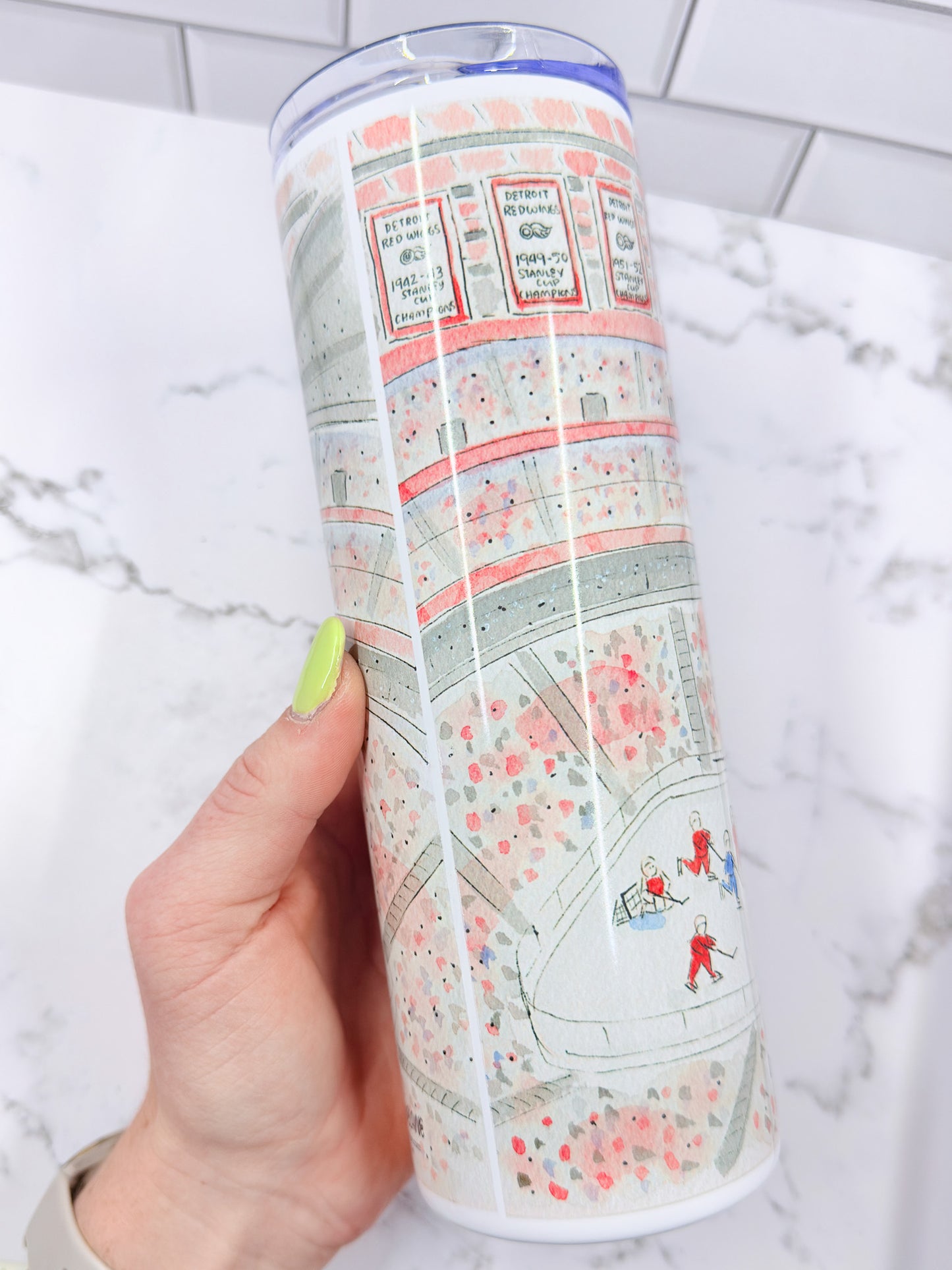 "Red Wings at LCA" 20z Metal Skinny Tumbler w/ Metal Straw