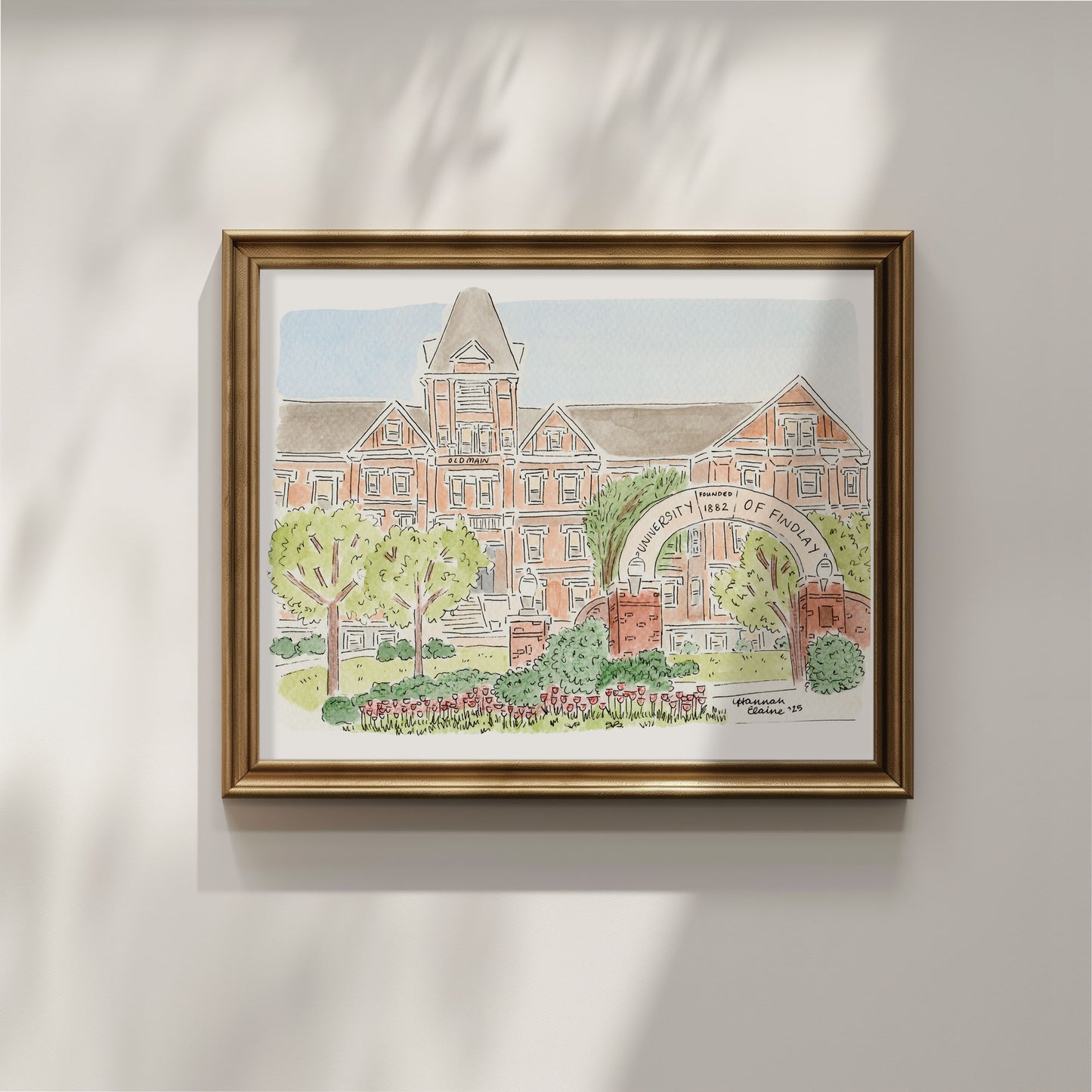 "Old Main" Blank Greeting Card & Fine Art Print
